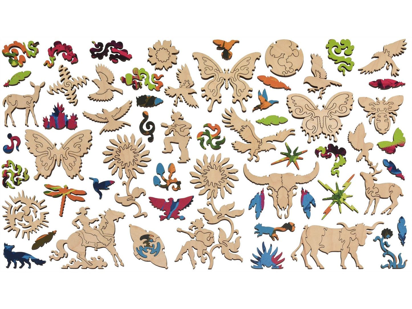The whimsies that can be found in the puzzle, Vaqueros Andres, by Duke Beardsley.