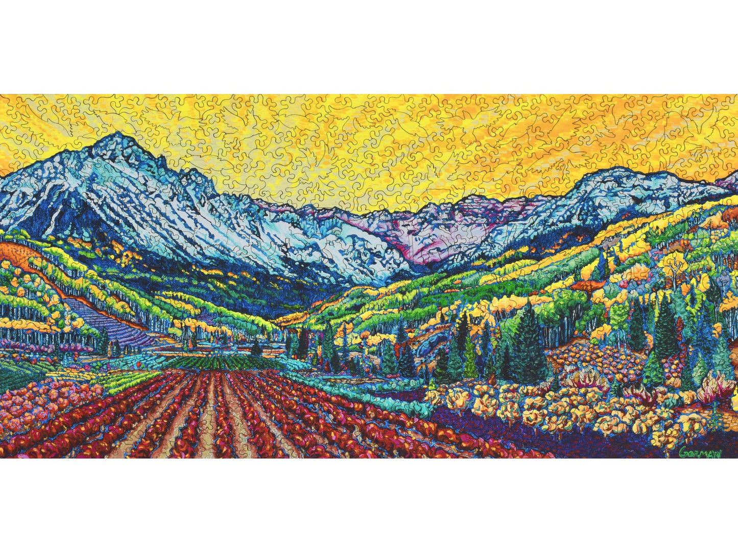 The front of the puzzle, Vines Amongst the Rockies.