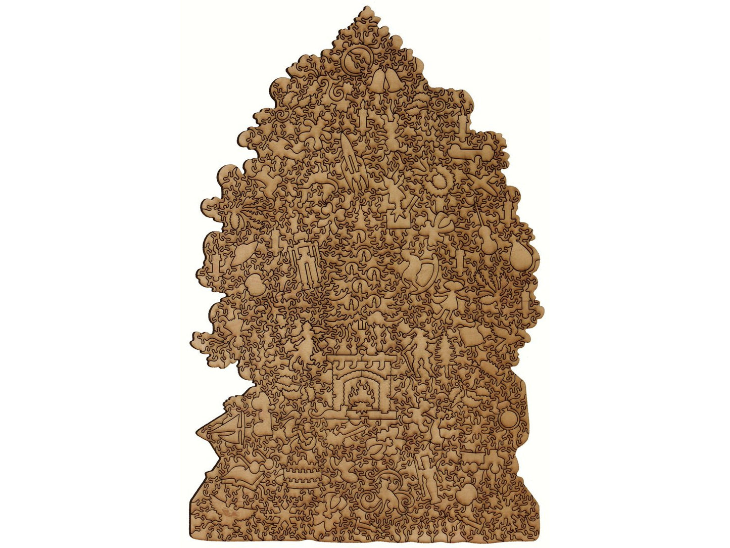 The back of the puzzle, Victorian Christmas Tree.