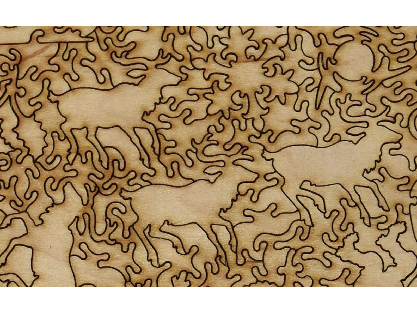 Second image for A closeup of the back of the puzzle, What Santa Claus Brings showing the detail in the pieces.