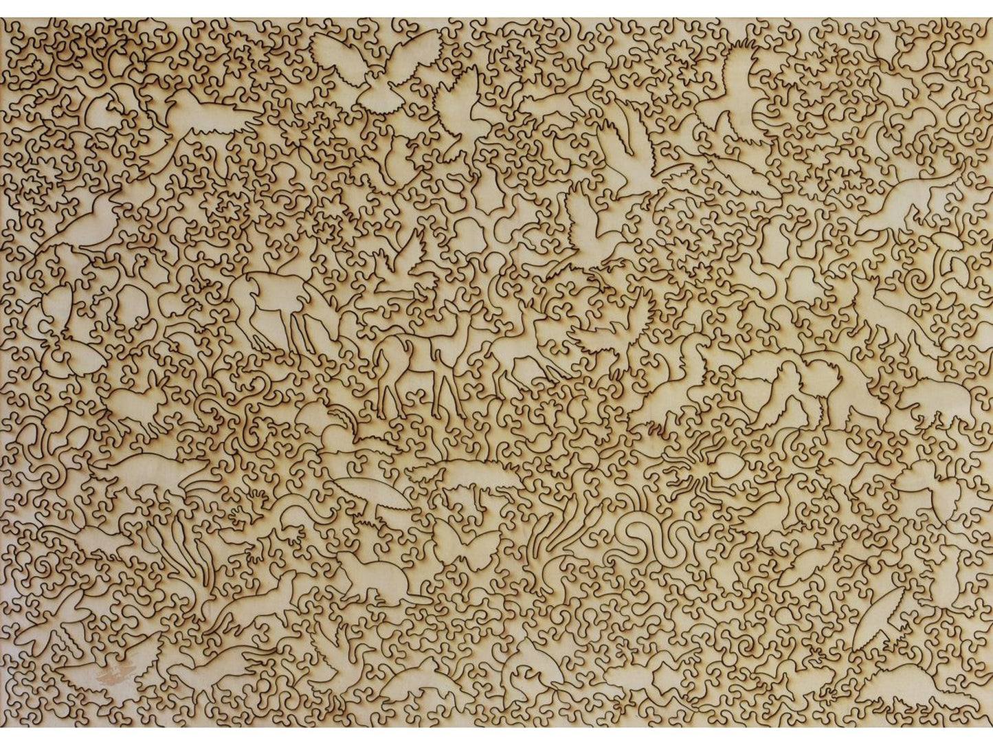 The back of the puzzle, Woodland Scene.