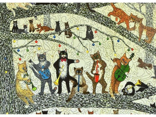 A closeup of the front of the puzzle, A Resounding Success, showing the detail in the pieces.