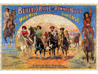 The front of the puzzle, A Bevy of Wild West Women.