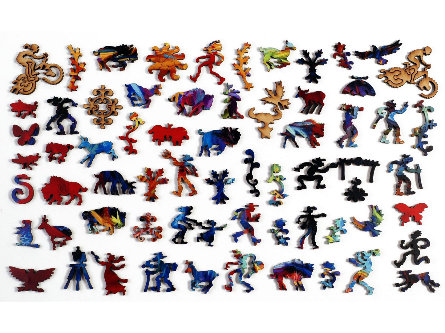 The whimsy pieces that can be found in the puzzle, Buffalo Vision.