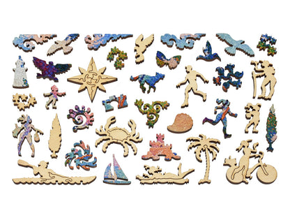 The whimsy pieces that can be found in the puzzle, Capo di Noli.