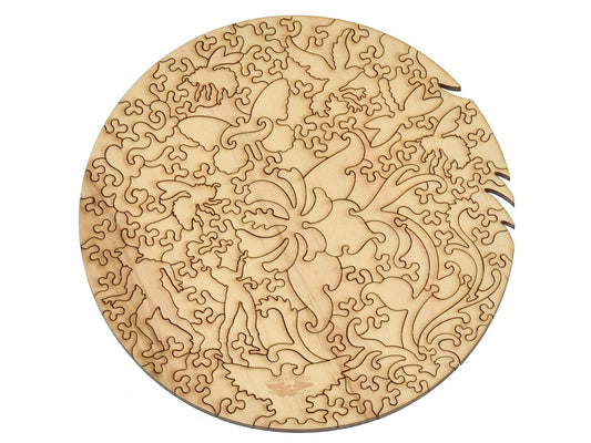 The back of the puzzle, Colorado Columbine.