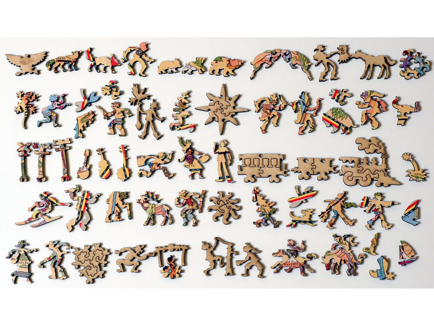 The whimsy pieces that can be found in the puzzle, Denver & Rio Grande Western Railroad.