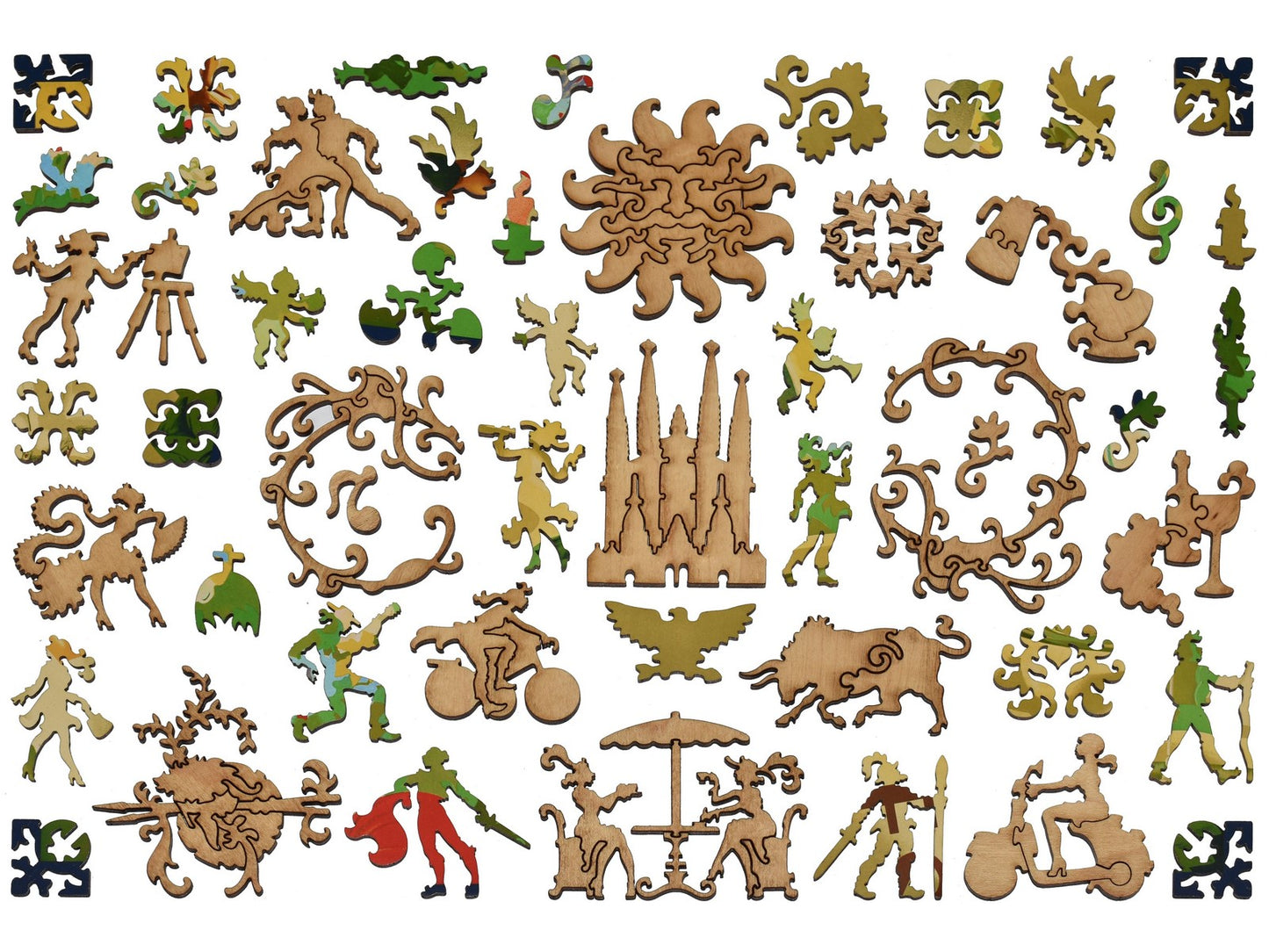 The whimsies that can be found in the puzzle, España.