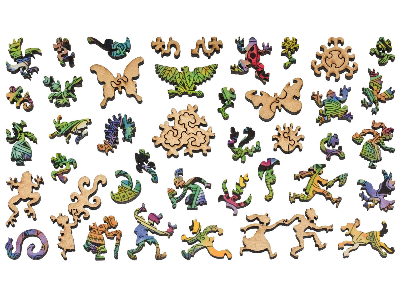 The whimsy pieces that can be found in the puzzle, Frog.