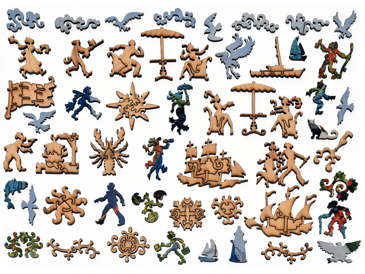 The whimsies that can be found in the puzzle, Garden at St. Adresse.