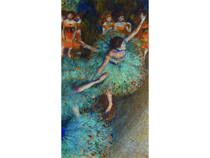 The front of the puzzle, Green Dancer, which shows ballerinas dressed in green.