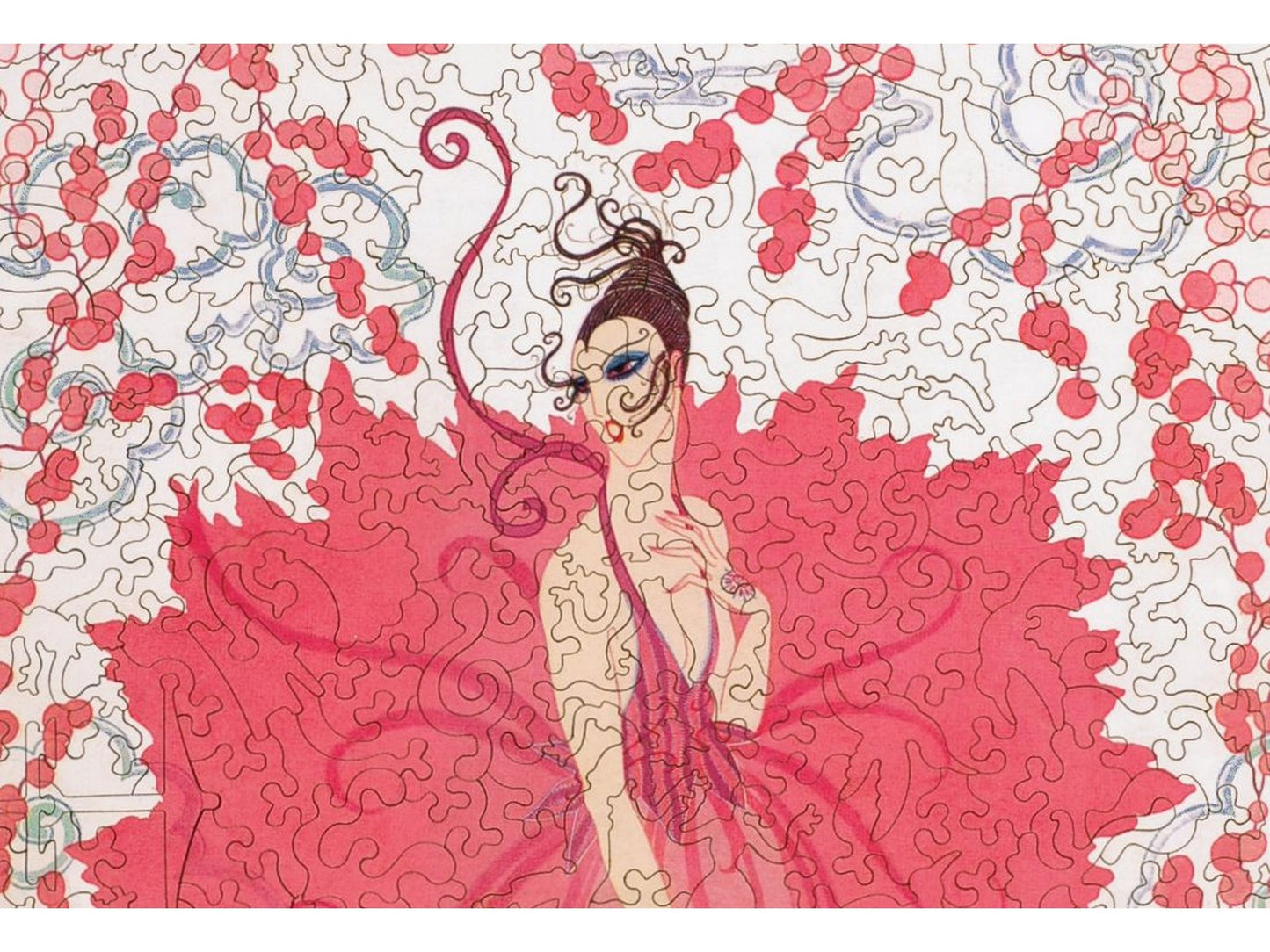 A closeup of the front of the puzzle, Harper's Bazar.