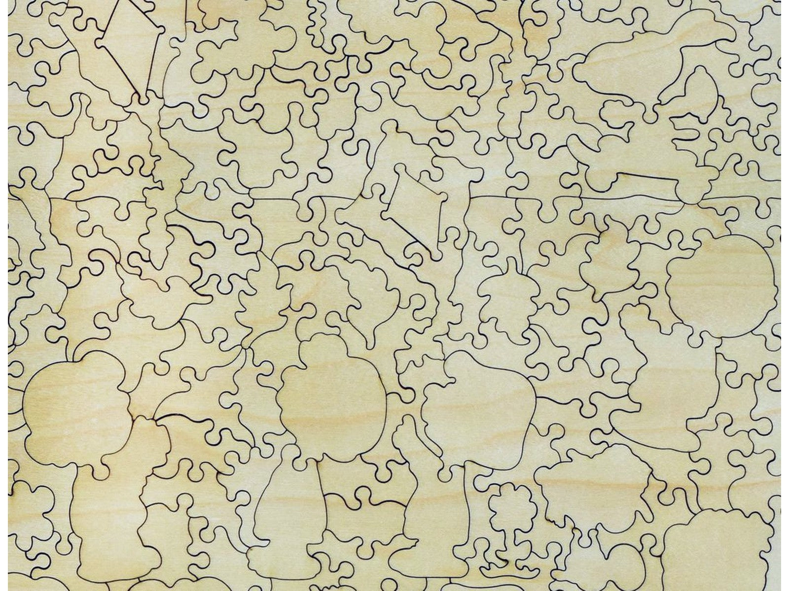 A closeup of the back of the puzzle, Kite-Eating Tree, showing the detail in the pieces.