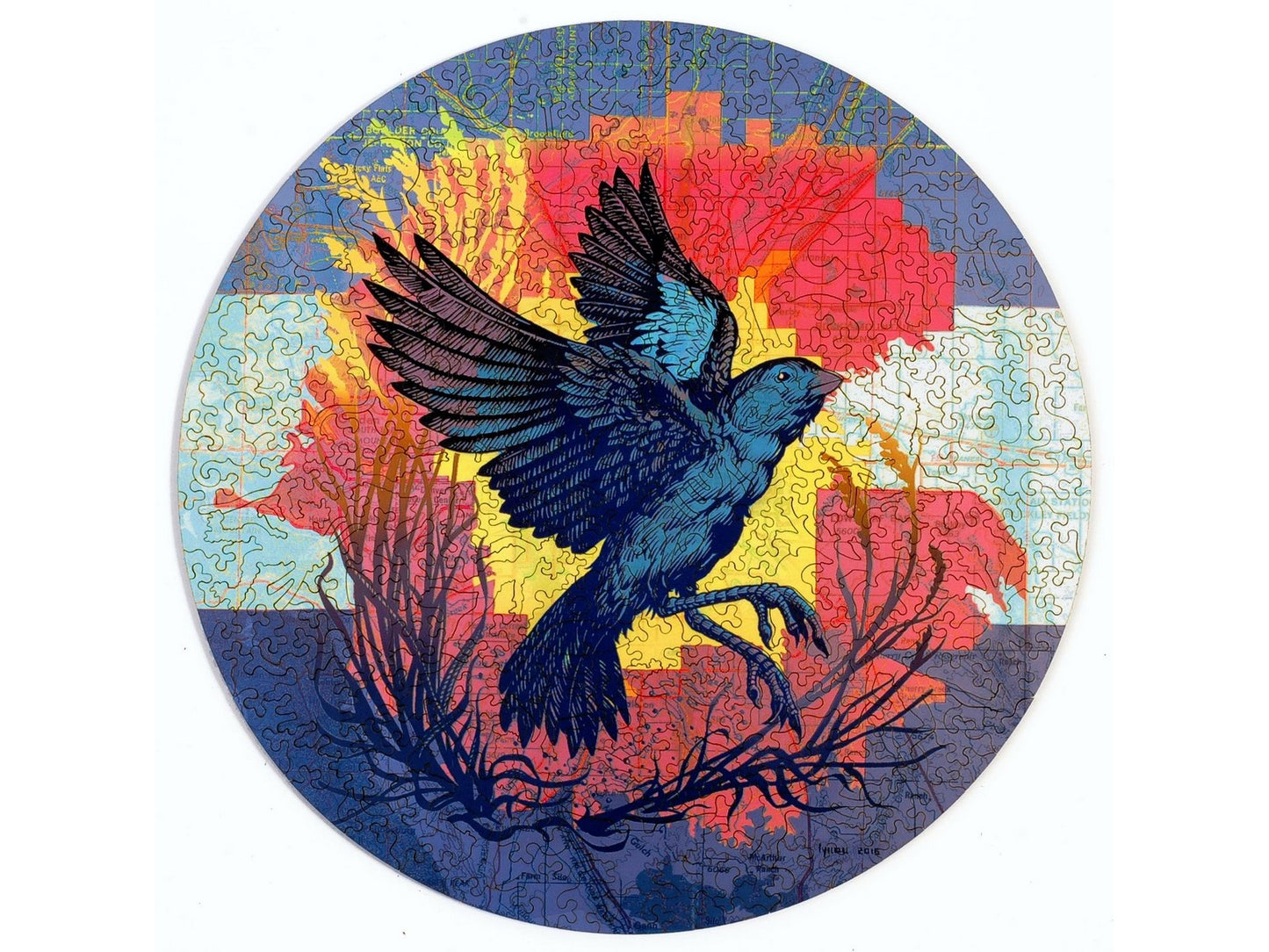 The front of the puzzle, Lark Bunting.