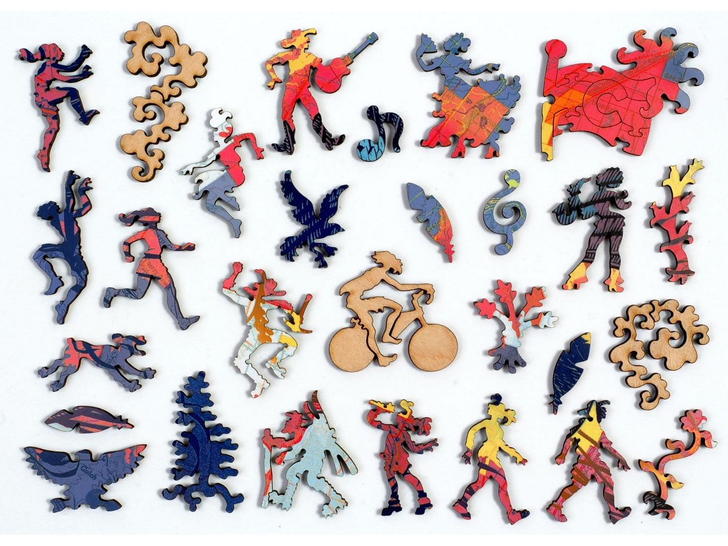 The whimsy pieces that can be found in the puzzle, Lark Bunting.