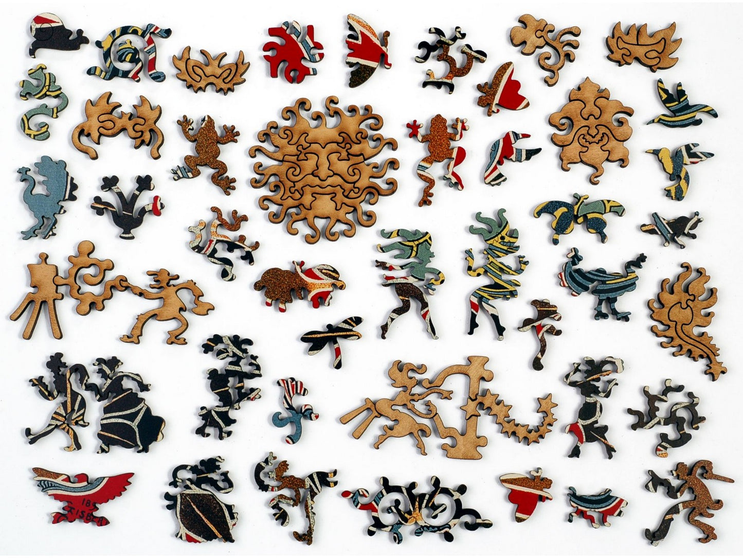 The whimsy pieces that can be found in the puzzle, Libre Esthetique.