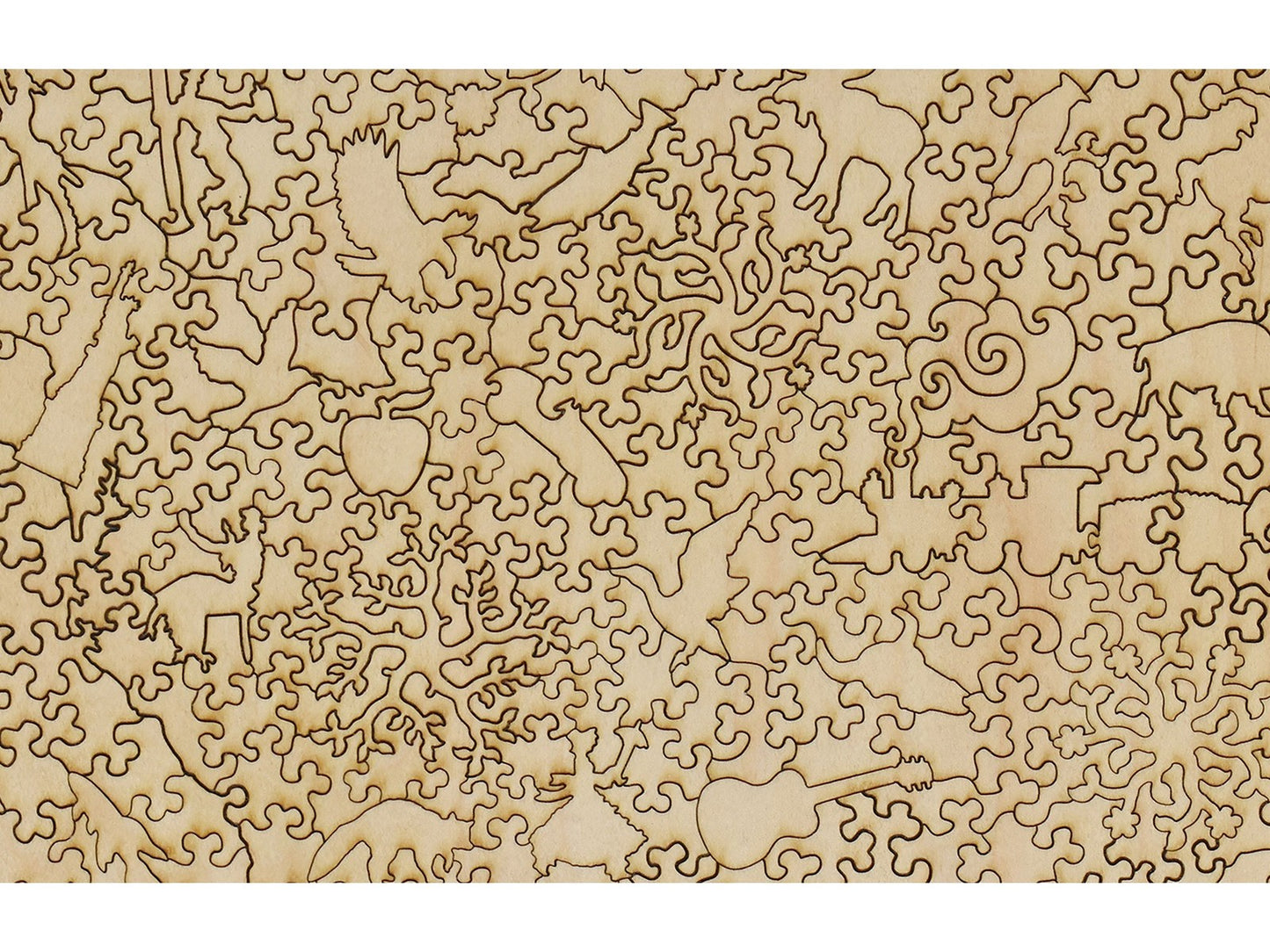 A closeup of the back of the puzzle, Map of America's Making.