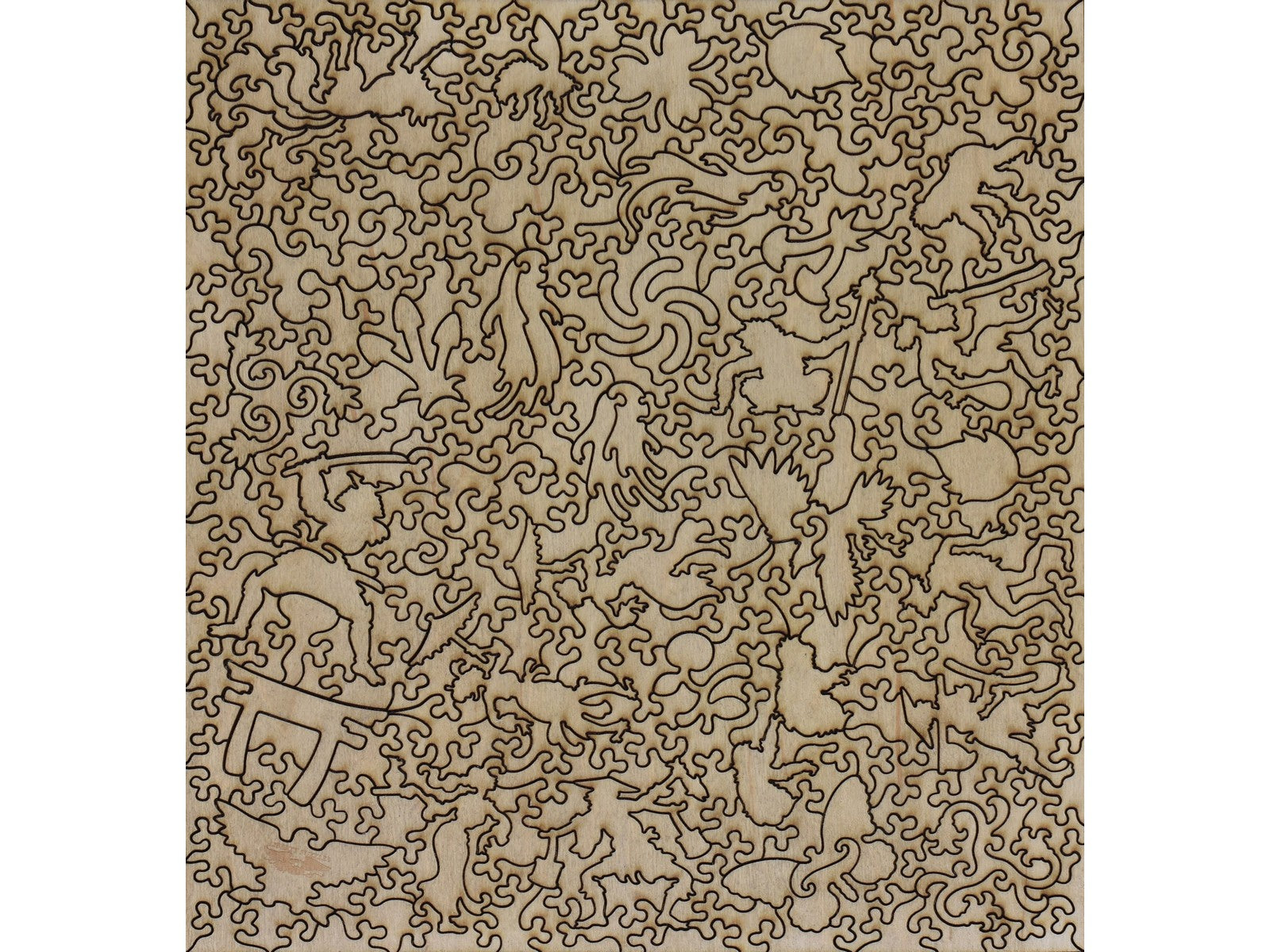 The back of the puzzle, Monkey in Persimmon Tree.