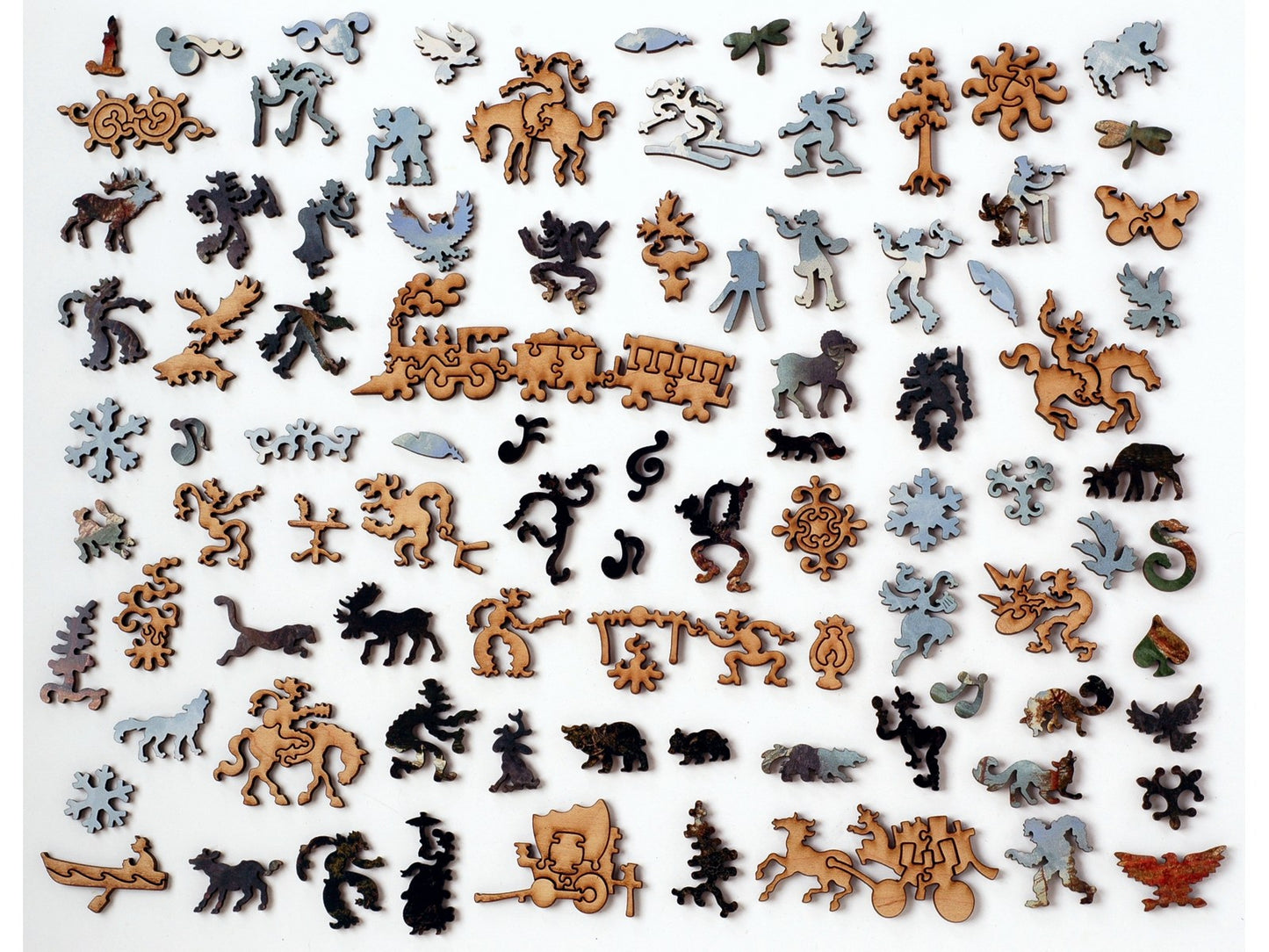 The whimsy pieces that can be found in the puzzle, Mt. Corcoran.