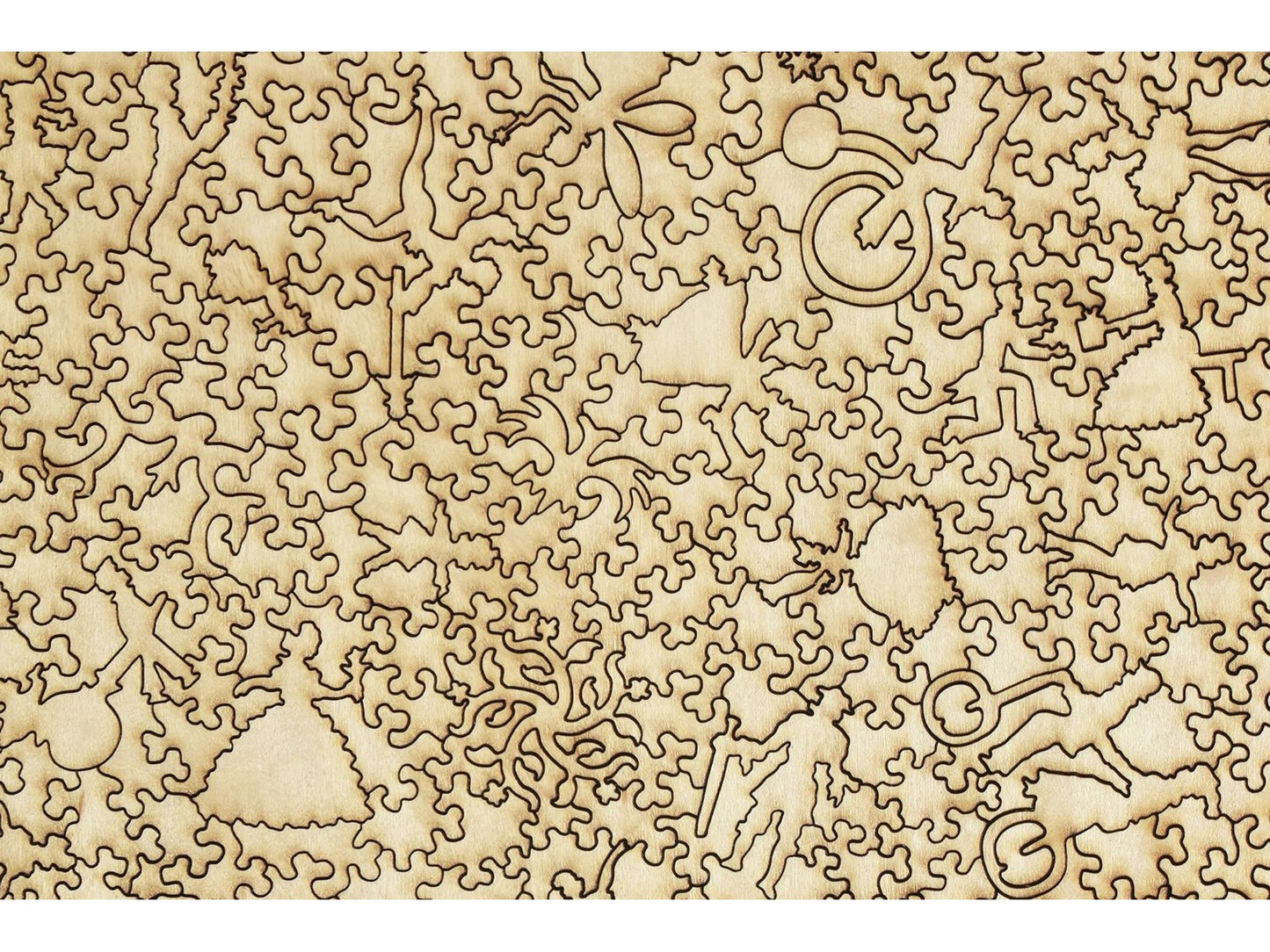 A closeup of the back of the puzzle, Peschi in Fiore.