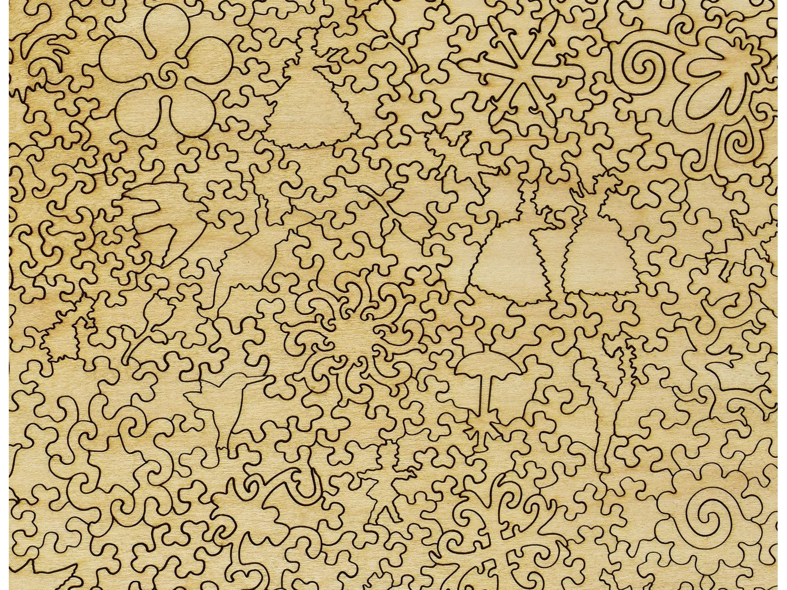 A closeup of the back of the puzzle, Red Room.