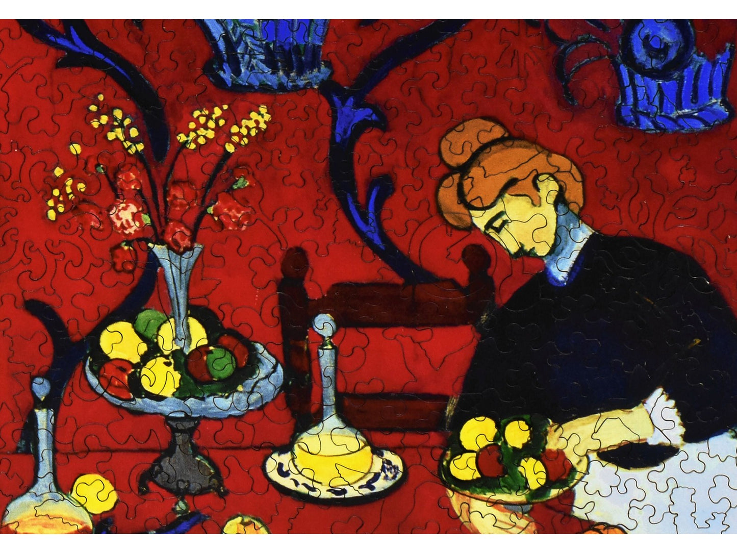 A closeup of the front of the puzzle, Red Room.