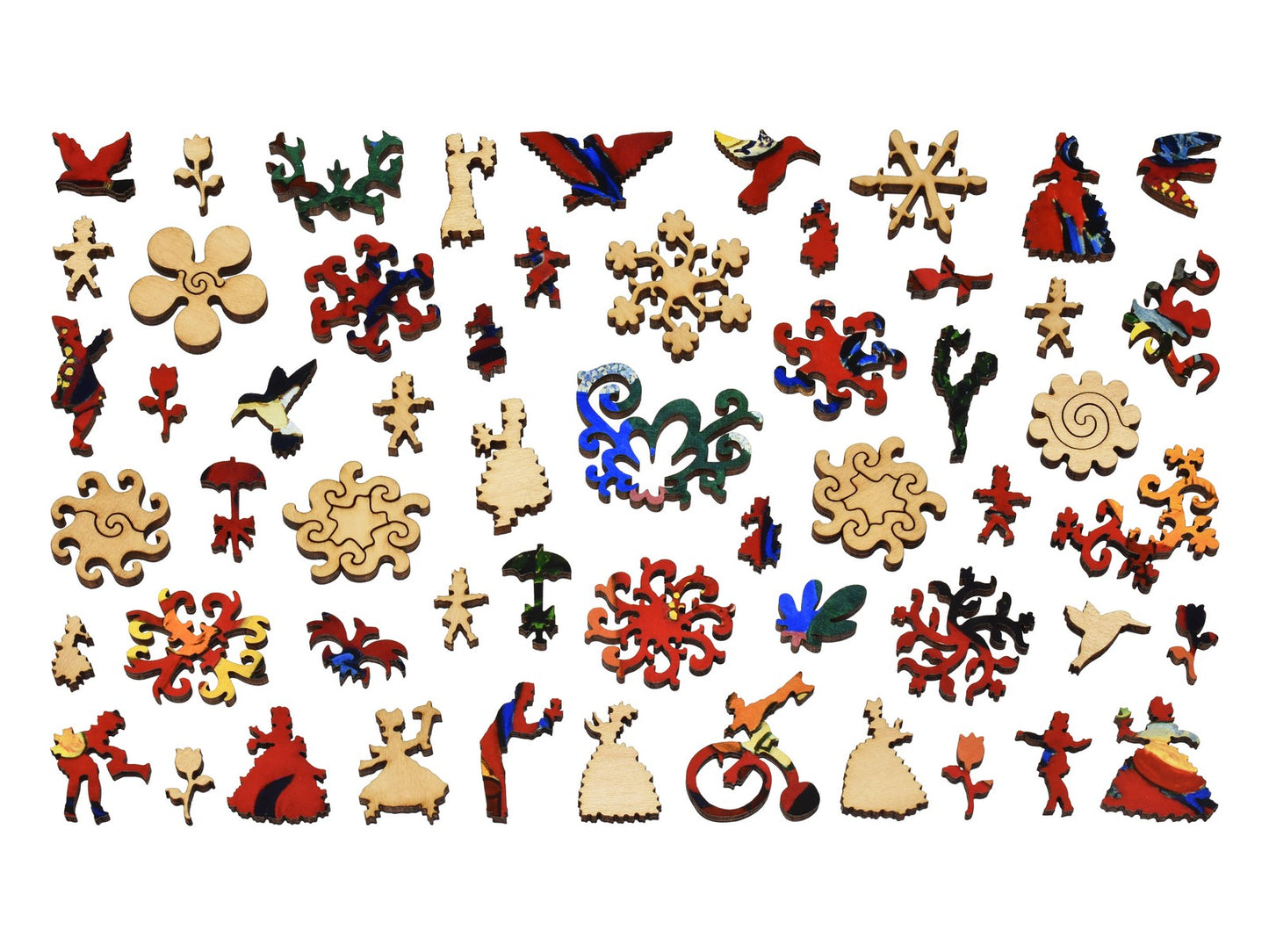 The whimsy pieces that can be found in the puzzle, Red Room.