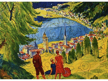 A closeup of the front of the puzzle, St. Moritz.