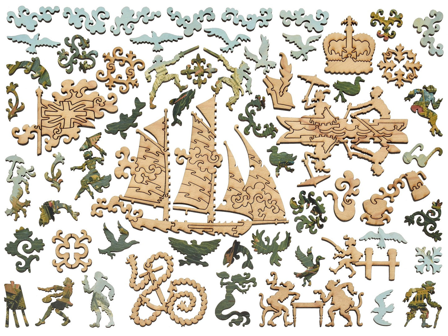 The whimsies that can be found in the puzzle, The Thames and the City.