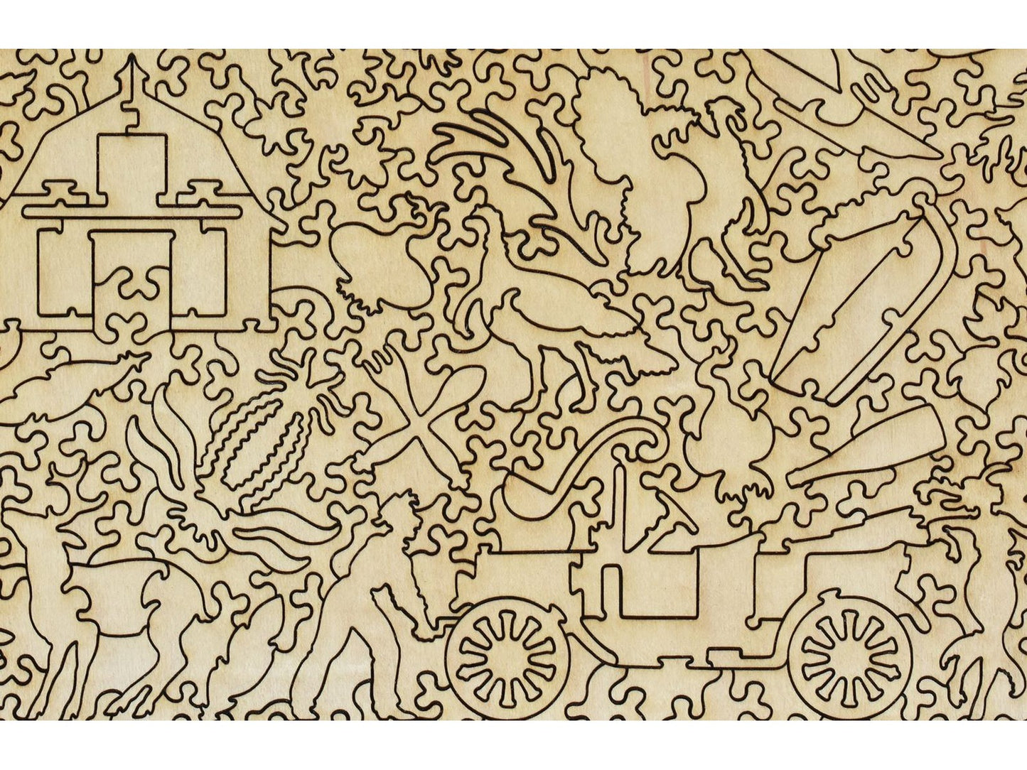 A closeup of the back of the puzzle, Turkey Derby.