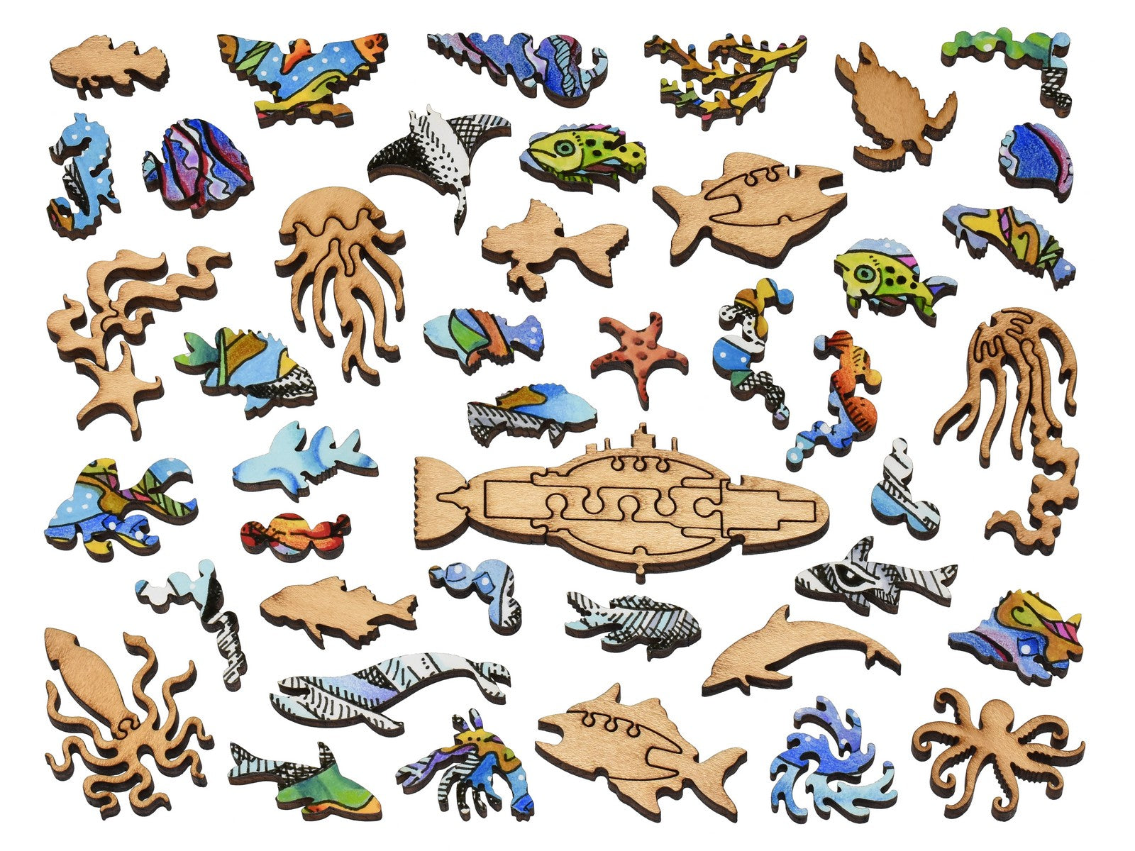 The whimsies that can be found in the puzzle, Under the Sea.
