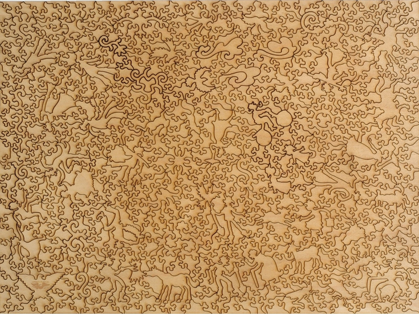 The back of the puzzle, Wheat Field with Cypresses.