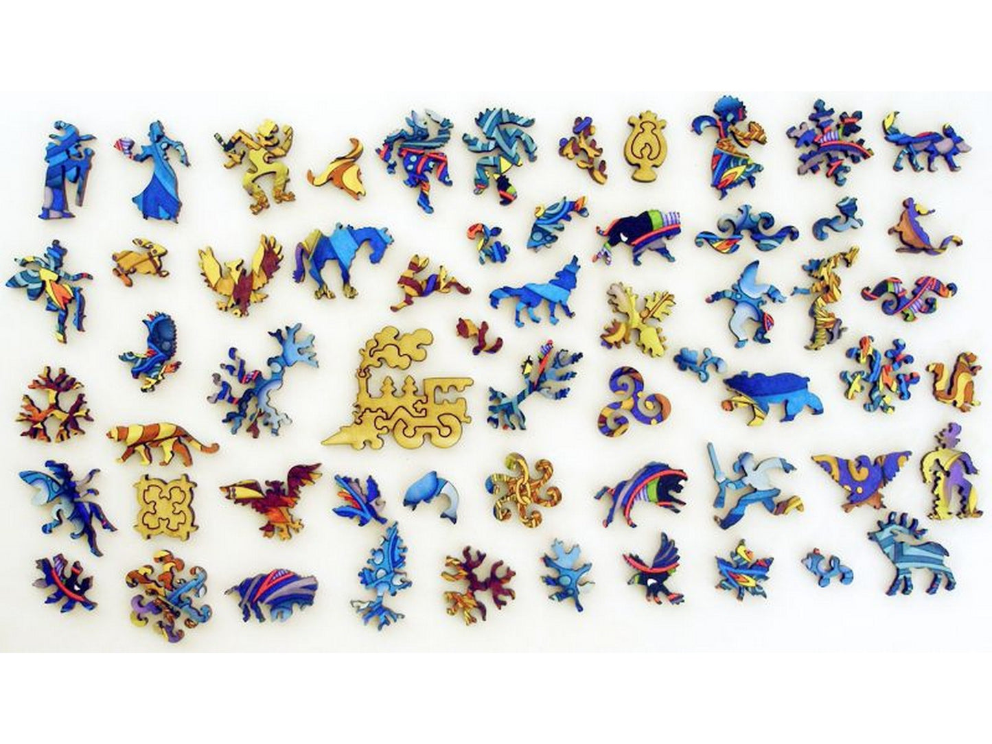 The whimsy pieces that can be found in the puzzle, Winter Carnival III.