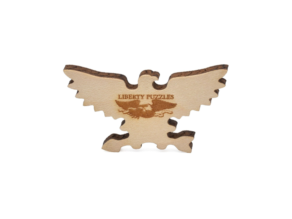 Liberty Puzzle Eagle Shaped Whimsy Piece with Liberty Logo.