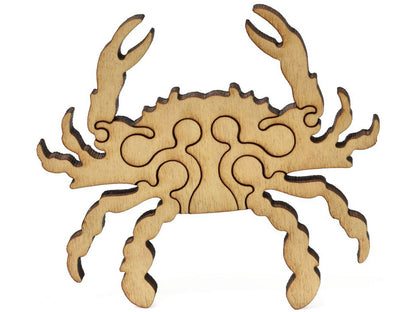 A closeup of pieces that shows a multi-piece crab.