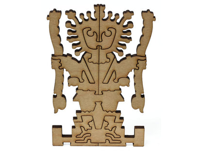 A closeup of pieces showing a talisman.