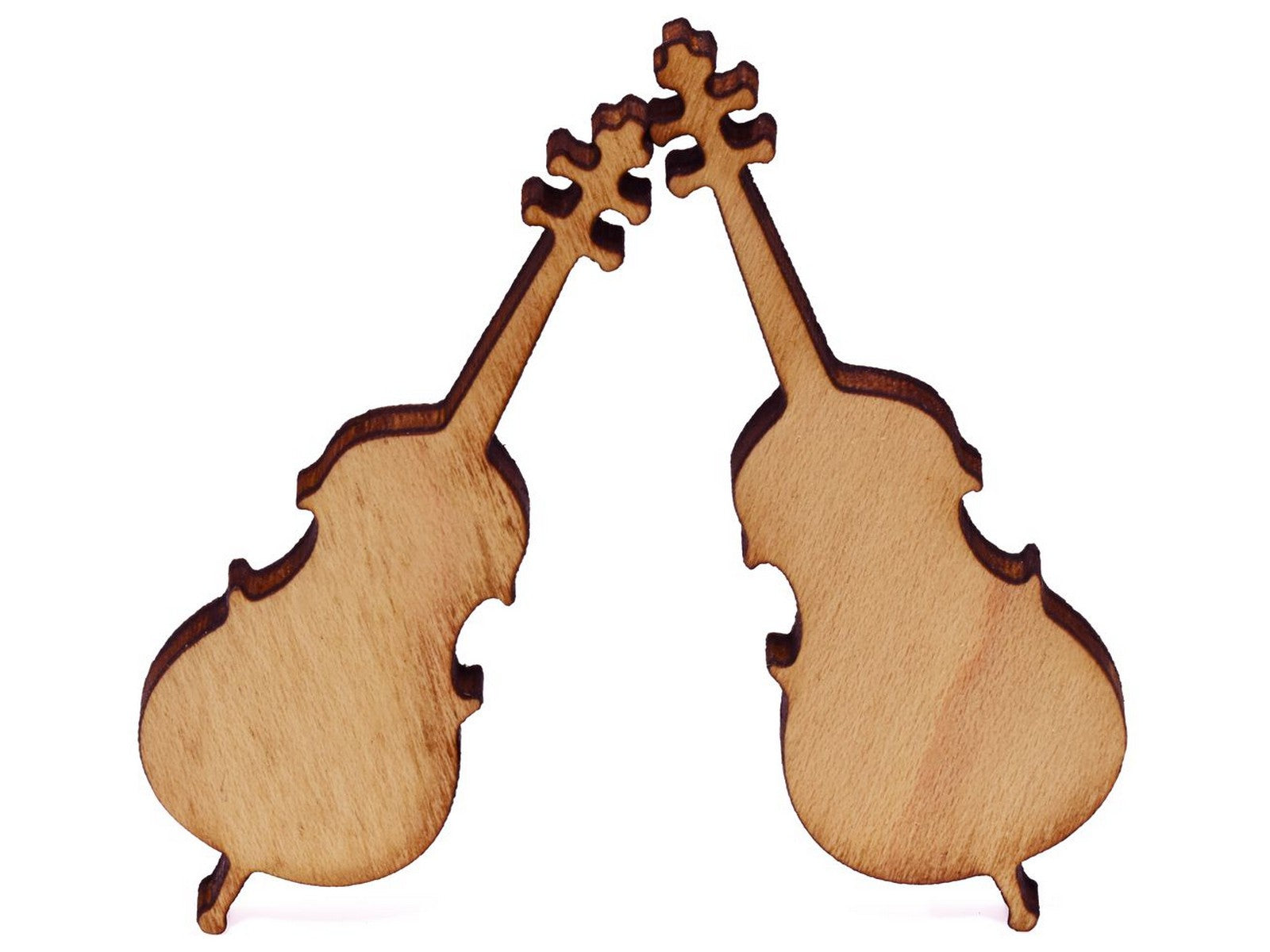 A closeup of pieces showing two cellos.