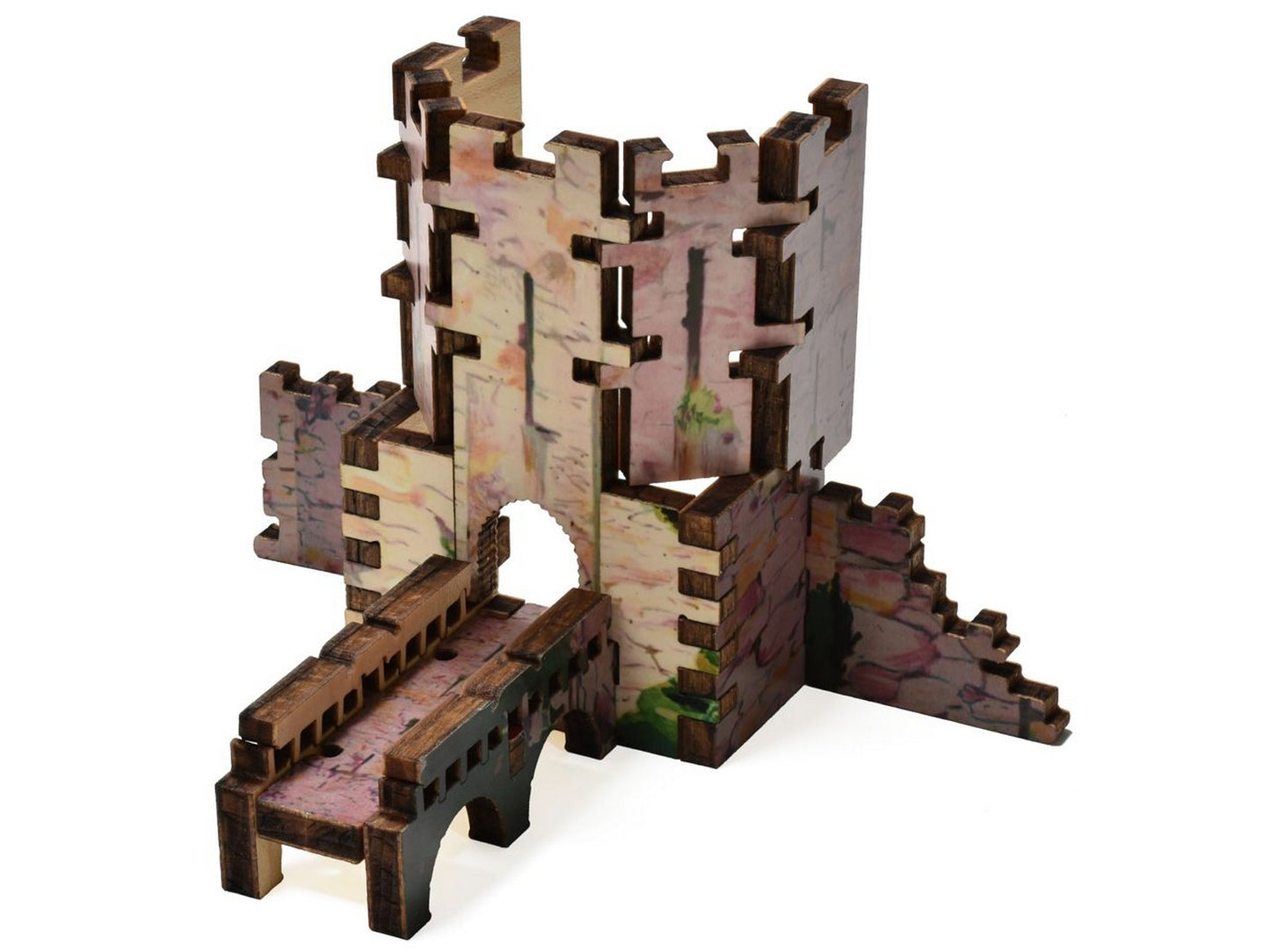 A 3D version of Wisby Castle that can be built from pieces in the puzzle.