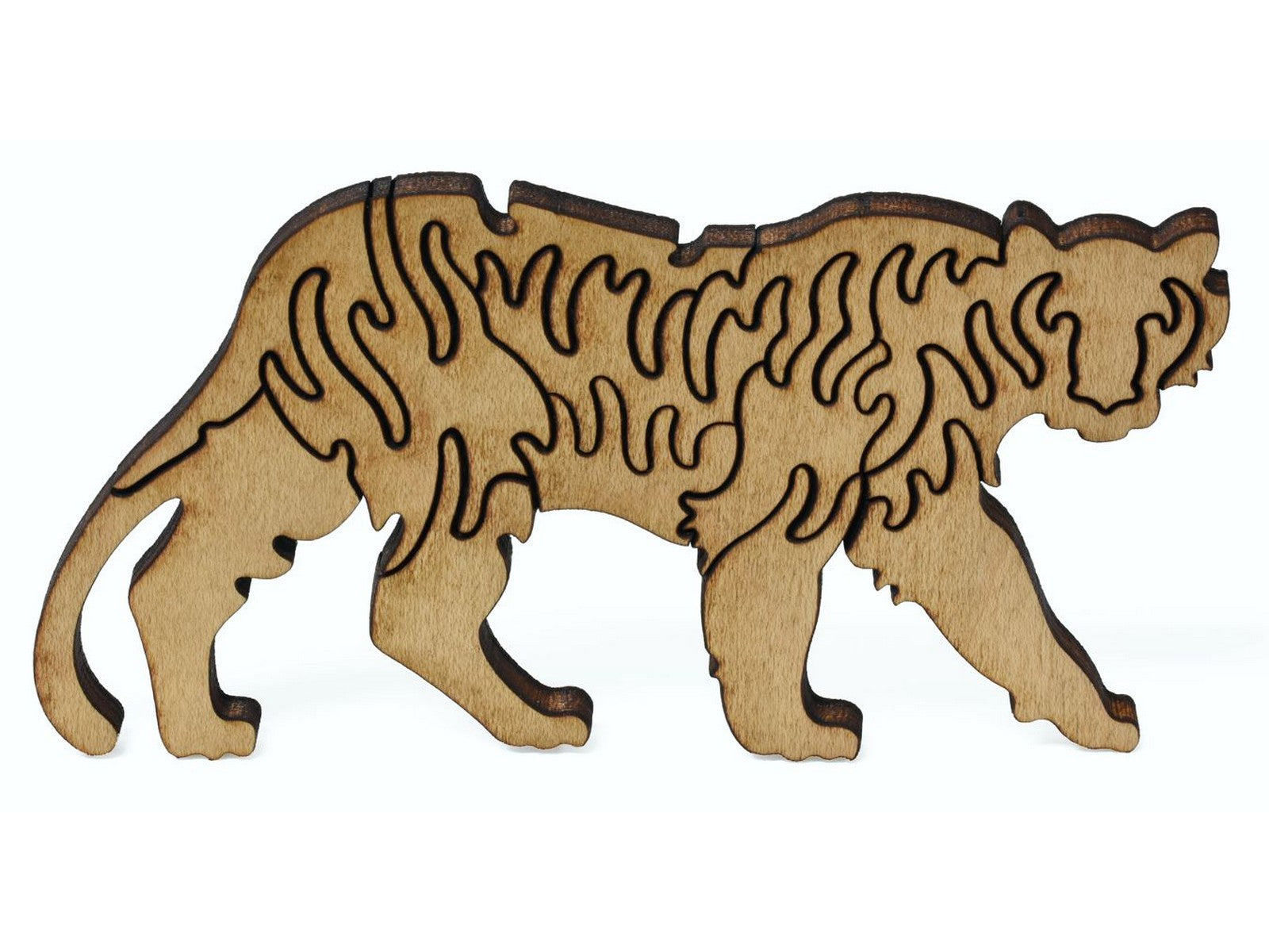 A closeup of pieces showing a multi-piece tiger.