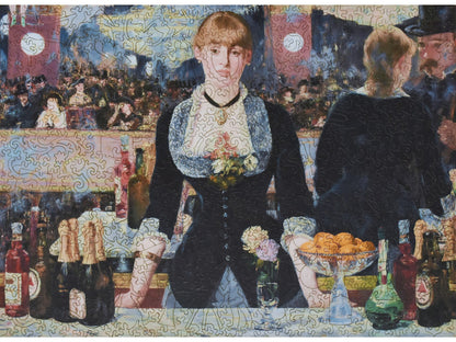 The front of the puzzle, A Bar at the Folies-Bergère.