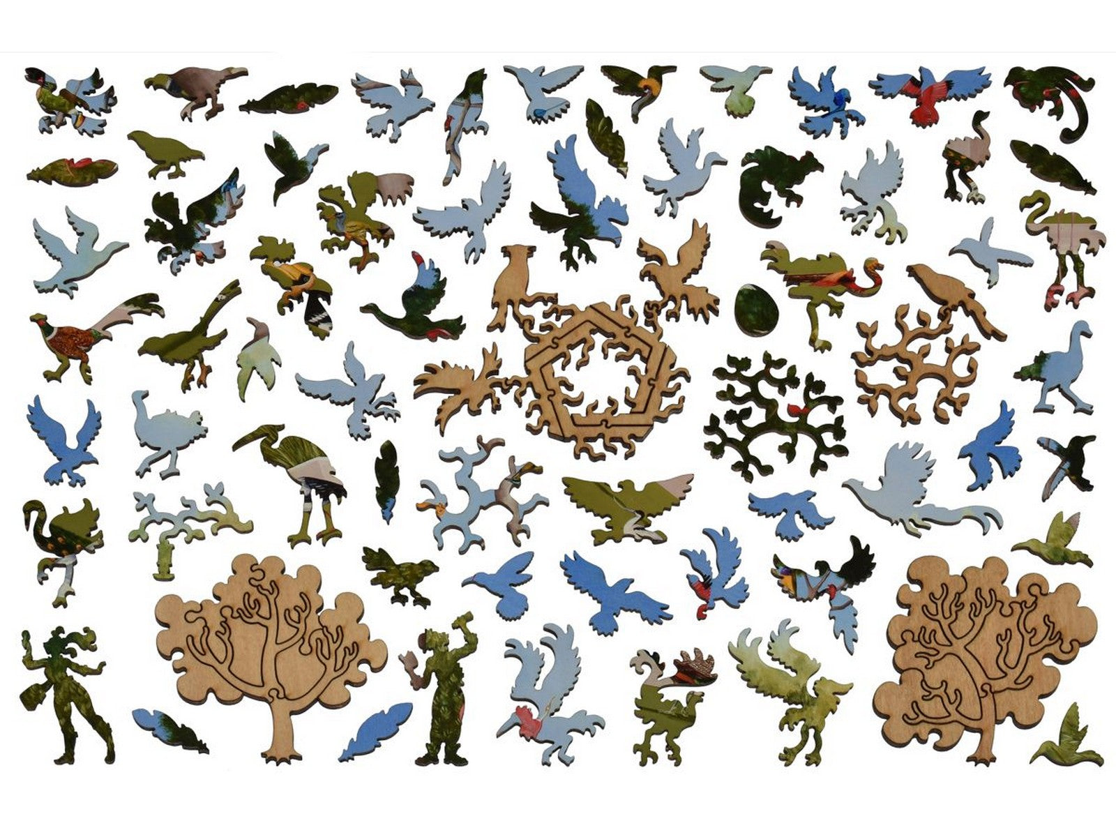 The whimsies that can be found in the puzzle, A Good Tree Can Lodge Ten Thousand Birds.