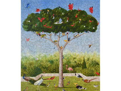 The front of the puzzle, A Good Tree Can Lodge Ten Thousand Birds.