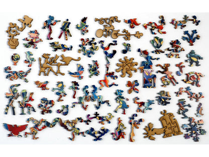 The whimsy pieces that can be found in the puzzle, A Plethora of Cats. 