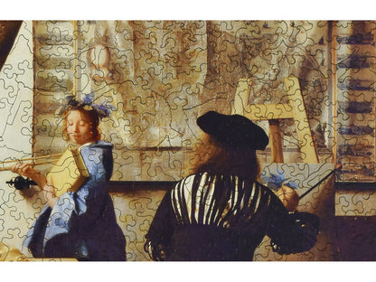A closeup of the front of the puzzle, Allegory of Painting.