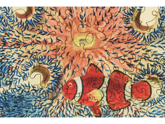 A closeup of the front of the puzzle, Barrier Reef Anemone.