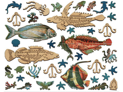 The whimsies that can be found in the puzzle, Beautiful Fishes of the Deep.