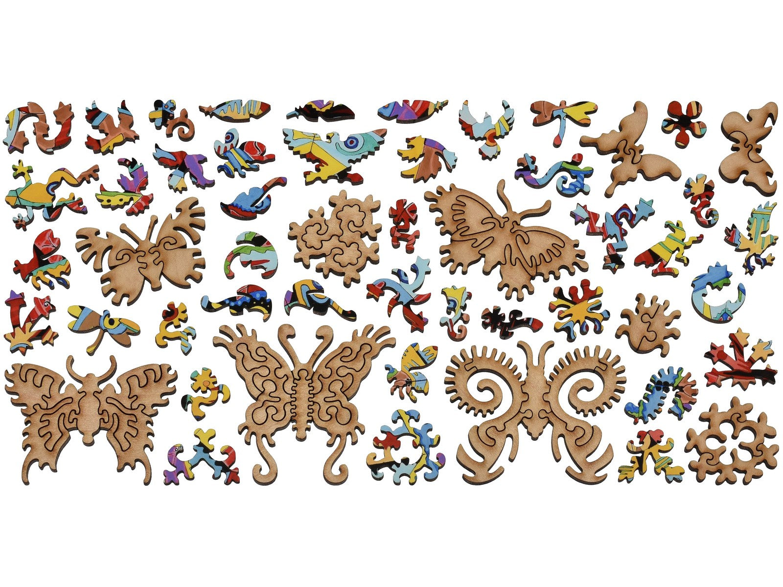 The whimsy pieces that can be found in the puzzle, Butterflies.