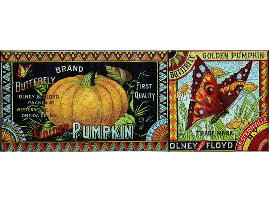 The front of the puzzle, Butterfly Golden Pumpkin.