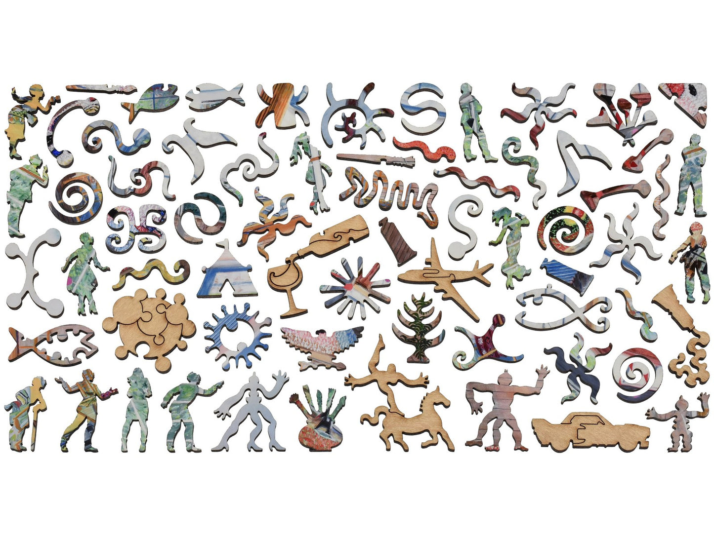 The whimsy pieces that can be found in the puzzle, Calder's Studio.