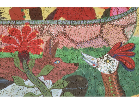A closeup of the front of the puzzle, Canoe of Fate.
